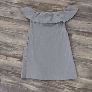 Striped Off-Shoulder Mini Dress w/Pockets!